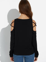 NEW FEELING Womens Black T-Shirts
