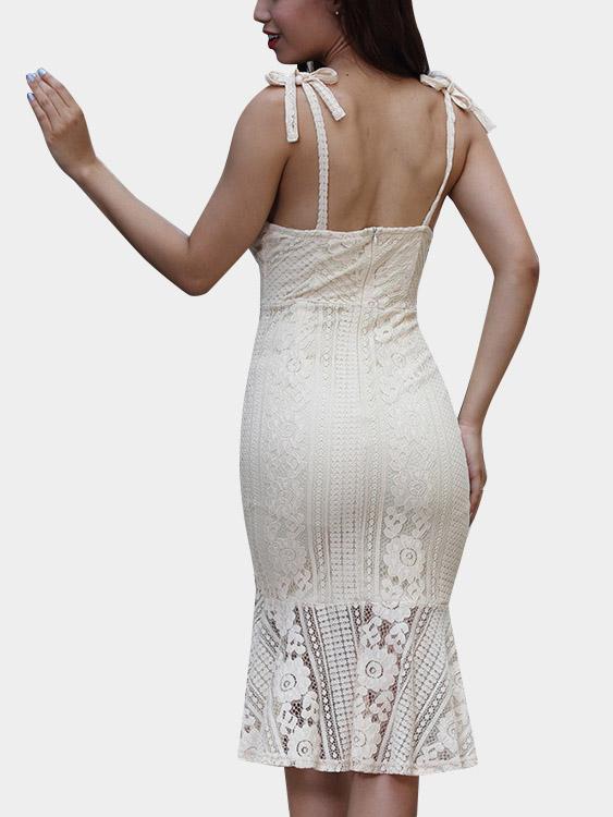 NEW FEELING Womens Beige V-Neck Dresses