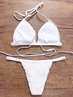 NEW FEELING Womens White Bikinis