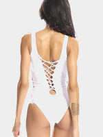 NEW FEELING Womens White One-Pieces