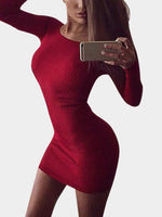 NEW FEELING Womens Burgundy Mini Dresses