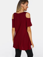 NEW FEELING Womens Red Shirt Dresses