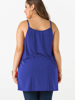 NEW FEELING Womens Blue Plus Size Tops