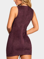 NEW FEELING Womens Burgundy V-Neck Dresses