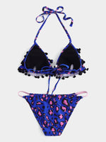 NEW FEELING Womens Blue Bikinis