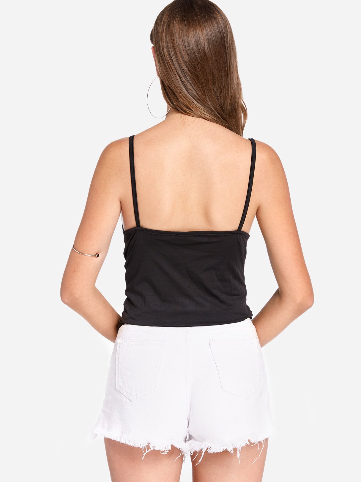 NEW FEELING Womens Black Camis