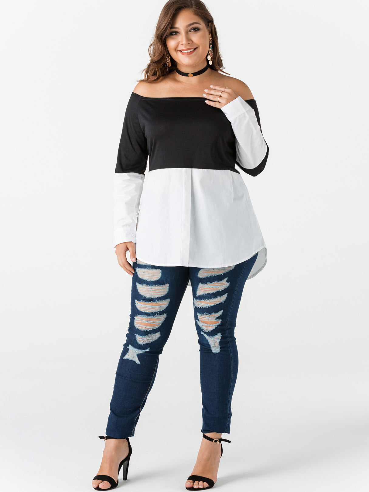 OEM ODM Womens Long Sleeve Plus Size Tops