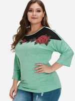 OEM Ladies Green Plus Size Tops