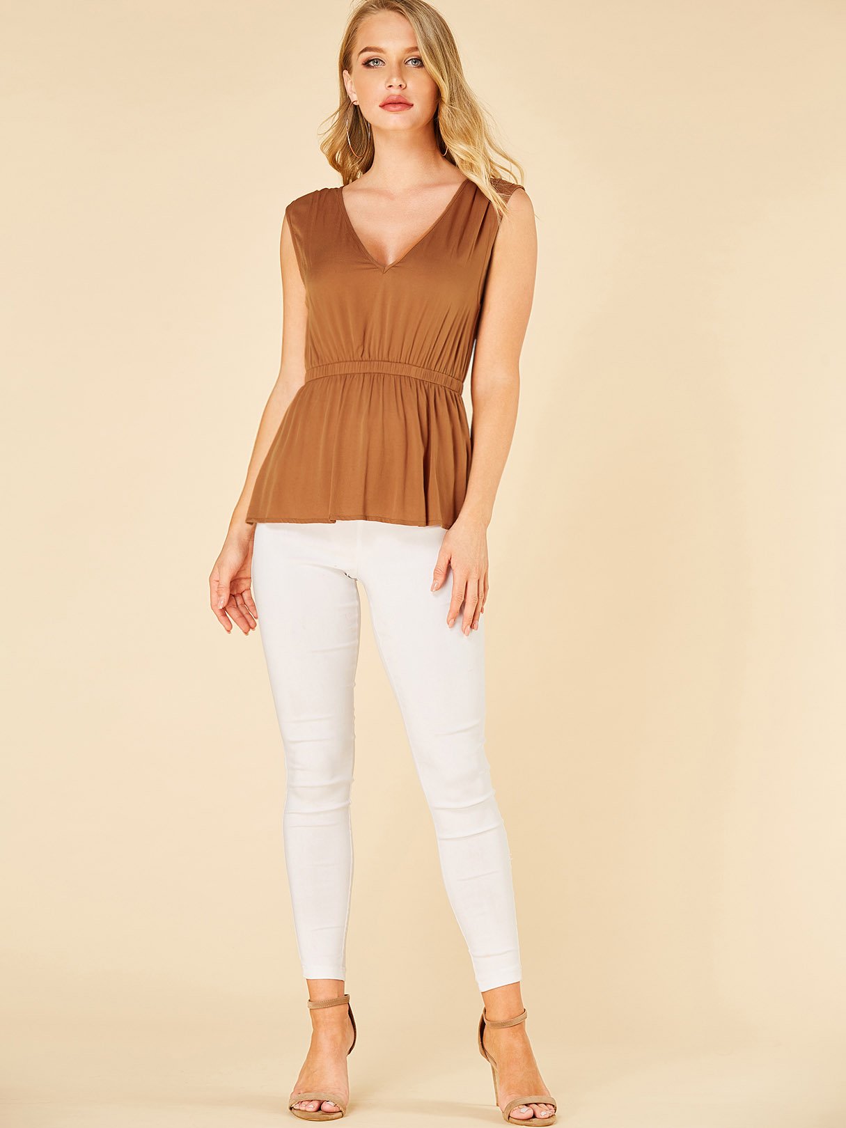 NEW FEELING Womens Coffee Camis