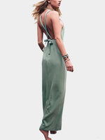 NEW FEELING Womens Green V-Neck Dresses
