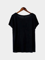 NEW FEELING Womens Black T-Shirts