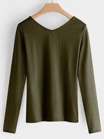 Custom Ladies Deep V Neck T-Shirts