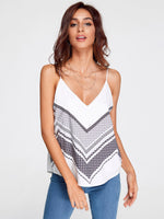 Wholesale Geometrical V-Neck Sleeveless Camis