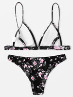 NEW FEELING Womens Black Bikinis