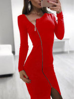 ODM Ladies Long Sleeve Midi Dress