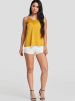 NEW FEELING Womens Yellow Camis