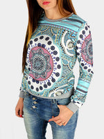 NEW FEELING Womens Blue T-Shirts