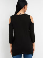 NEW FEELING Womens Black T-Shirts