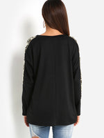 NEW FEELING Womens Black T-Shirts