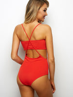NEW FEELING Womens Red Bikinis