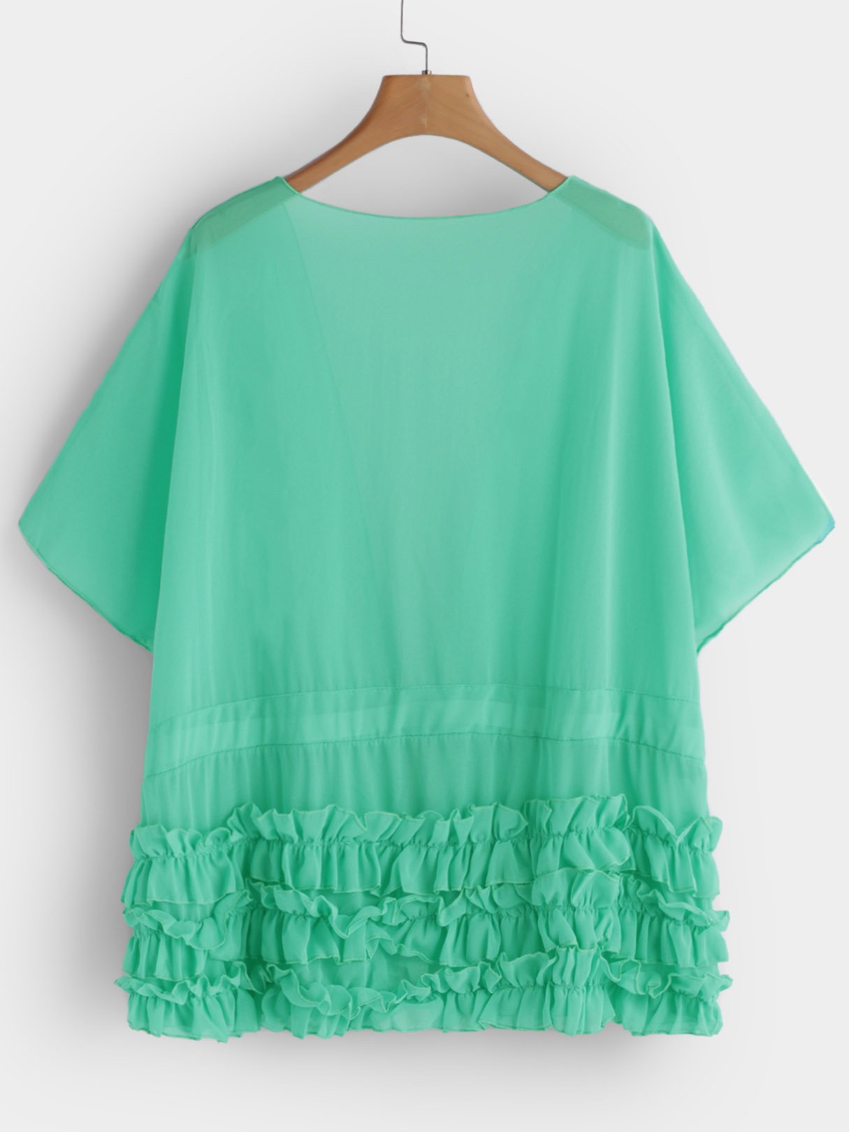 NEW FEELING Womens Green Cover-Ups