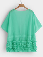 NEW FEELING Womens Green Cover-Ups