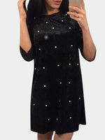 NEW FEELING Womens Black Casual Dresses