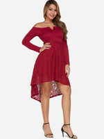 OEM Ladies Red Off The Shoulder Dresses