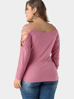 NEW FEELING Womens Plum Plus Size Tops