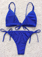NEW FEELING Womens Blue Bikinis