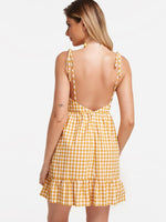 NEW FEELING Womens Yellow Sexy Dresses