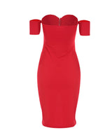 OEM Ladies Red Off The Shoulder Dresses