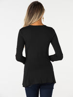 NEW FEELING Womens Black Blouses