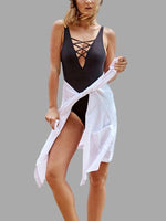NEW FEELING Womens Black One-Pieces