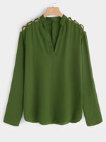 Custom Ladies V-Neck Plus Size Tops