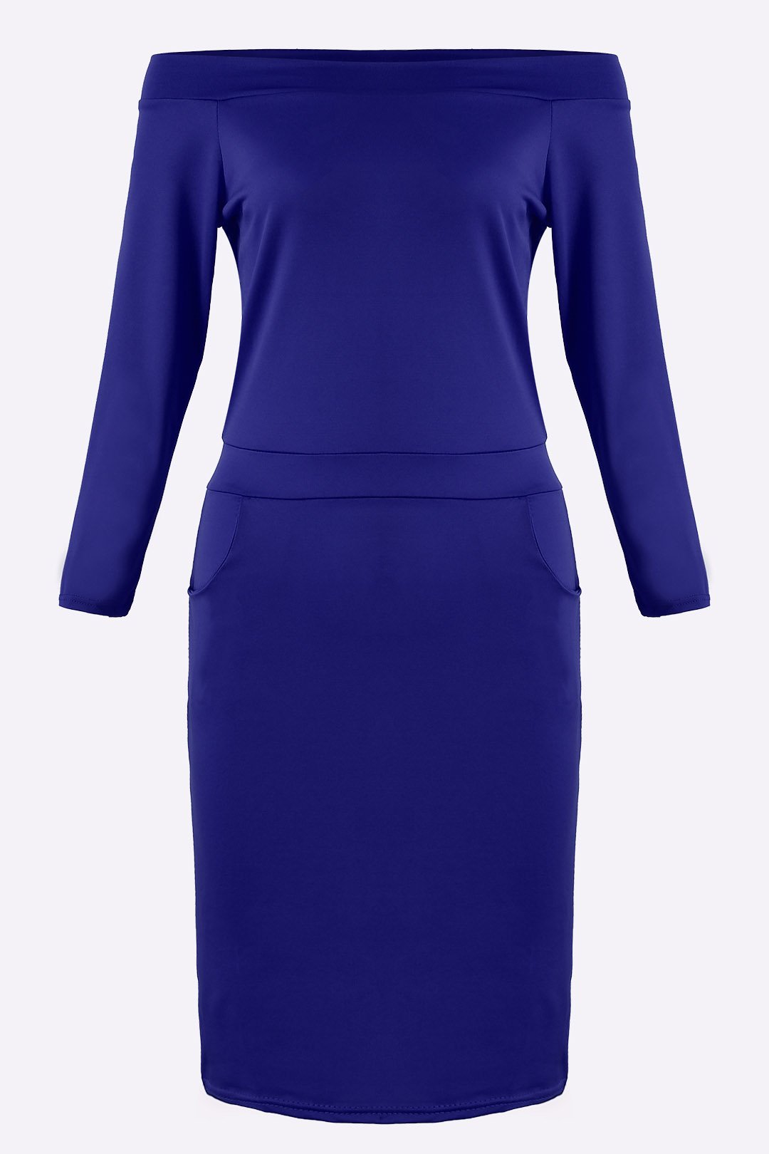 OEM Ladies Blue Off The Shoulder Dresses