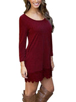 OEM Ladies Burgundy Mini Dresses