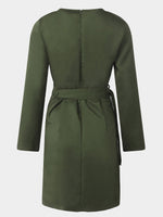 OEM Ladies Army Green V-Neck Dresses