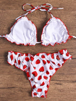 NEW FEELING Womens Red Bikinis