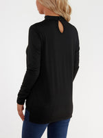 NEW FEELING Womens Black T-Shirts