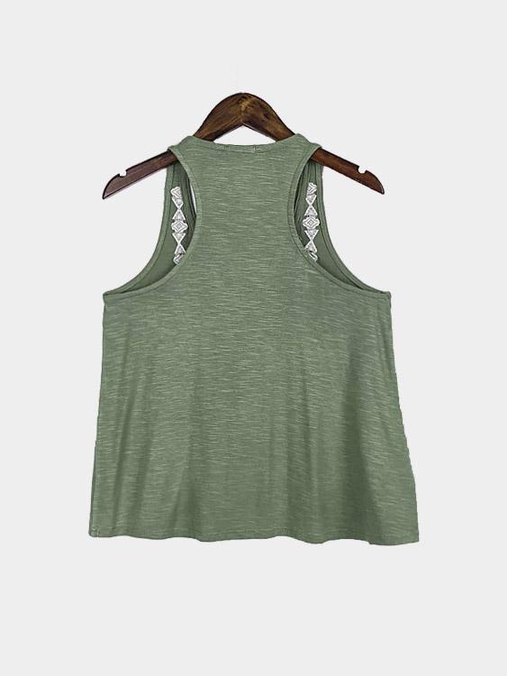 NEW FEELING Womens Green Camis