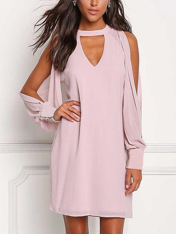 Custom Womens Blue Chiffon Dresses