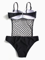 NEW FEELING Womens Black One-Pieces