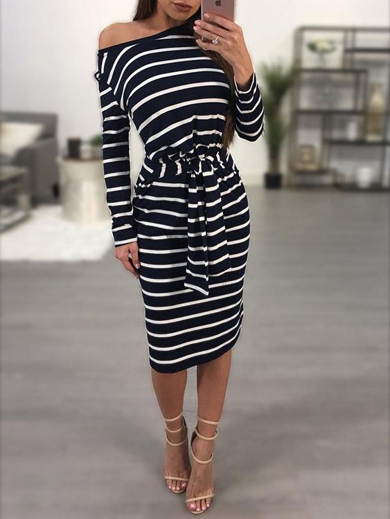 ODM Ladies Long Sleeve Midi Dress