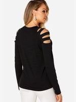 NEW FEELING Womens Black T-Shirts