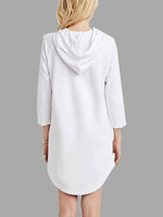 NEW FEELING Womens White Shirt Dresses