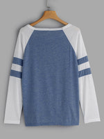 NEW FEELING Womens Blue T-Shirts