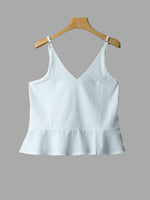 NEW FEELING Womens White Camis
