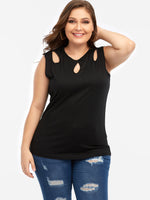 OEM Ladies Black Plus Size Tops