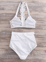 NEW FEELING Womens White Bikinis